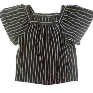 Banana Republic Black and White Striped Women's Top